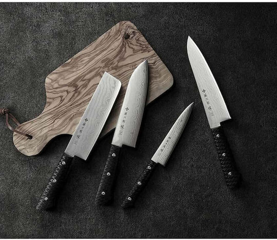 Tojiro Gai Cuțit Santoku din Oțel Damasc 17cm