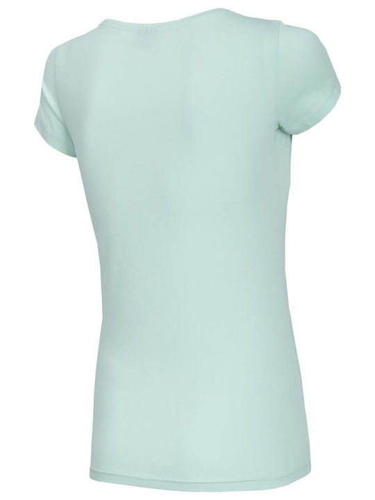 4F Women's Athletic Blouse Short Sleeve Blue
