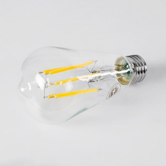 GloboStar LED Bulb 7W 145mm for Socket E27 and Shape ST64 Warm White 1470lm