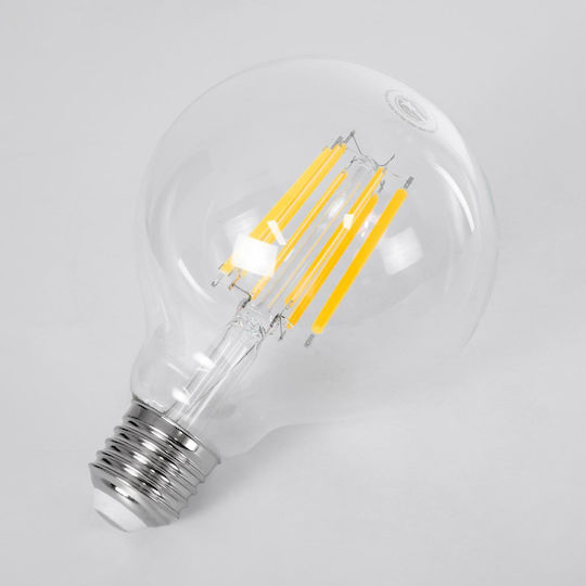 GloboStar LED крушка 7W 138mm за фасунга E27 и форма G95 Топло бяло 1470лм