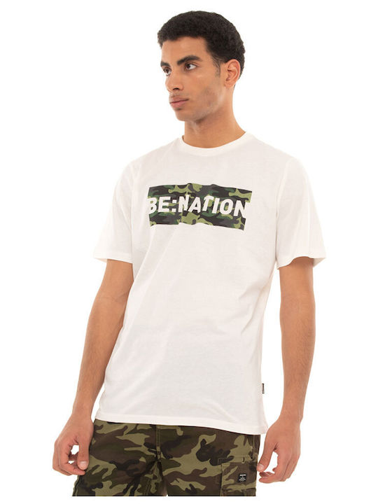 Be:Nation Men's Short Sleeve T-shirt Beige