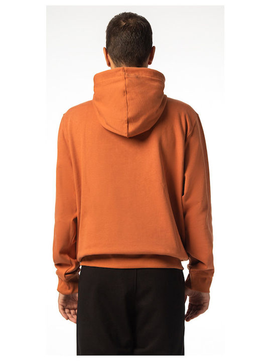 Be:Nation Men's Sweatshirt with Hood and Pockets Orange