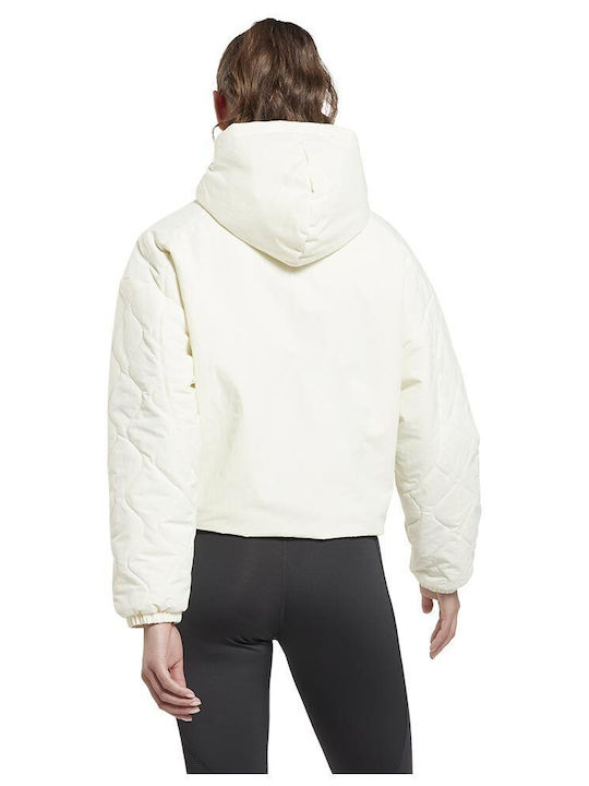 Reebok Graphene Women's Short Puffer Jacket for Winter with Hood Graphene Fz (clawht)