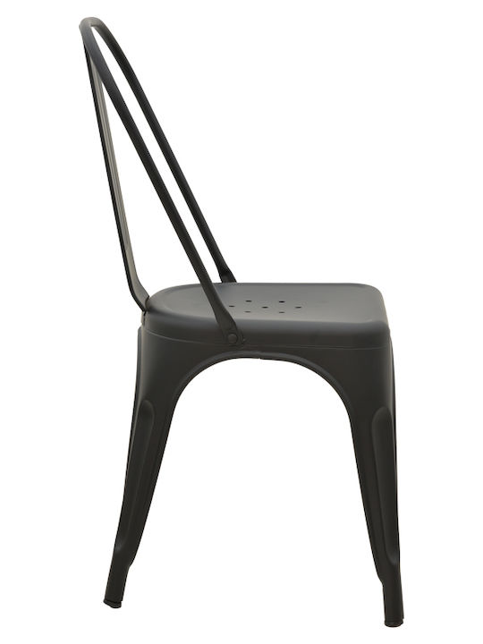 Outdoor Chair Metallic Utopia Black Checkmate 44x44x85cm
