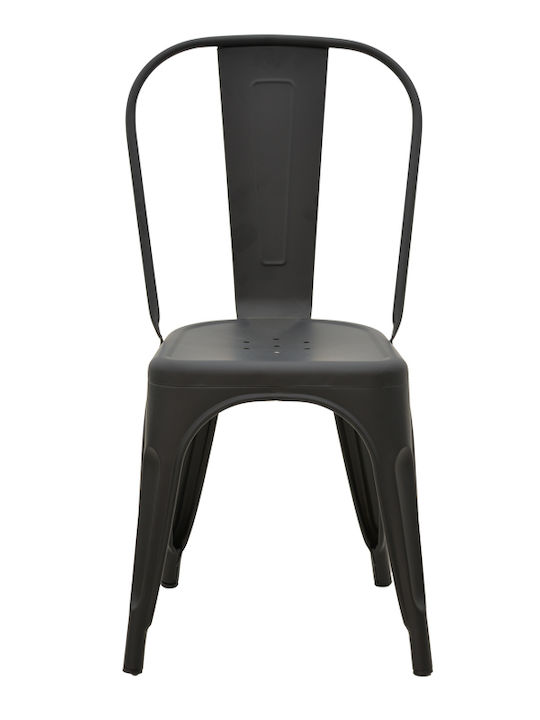 Outdoor Chair Metallic Utopia Black Checkmate 44x44x85cm