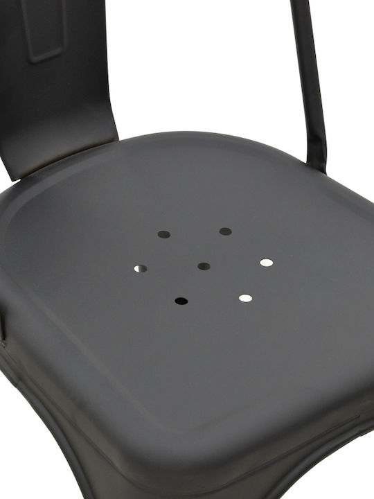 Outdoor Chair Metallic Utopia Black Checkmate 44x44x85cm