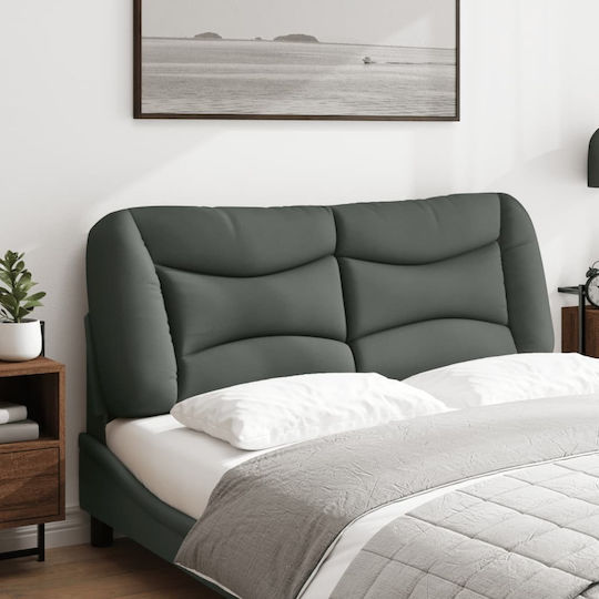 vidaXL Stoff-Kopfstütze Für Betten Dunkelgrau 140x48cm
