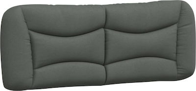 vidaXL Bed Headboard made of Fabric Dark Gray 120x15x48cm