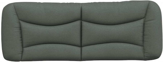 vidaXL Stoff-Kopfstütze Für Betten Dunkelgrau 140x48cm