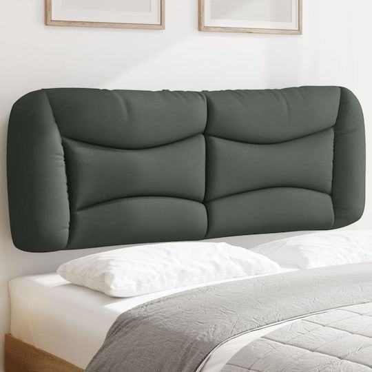 vidaXL Stoff-Kopfstütze Für Betten Dunkelgrau 140x48cm