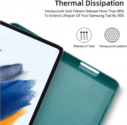 Revomag Flip Cover Verde Pentru Samsung Galaxy Tab S9 (FE) Plus 12,4 Inch (2023)