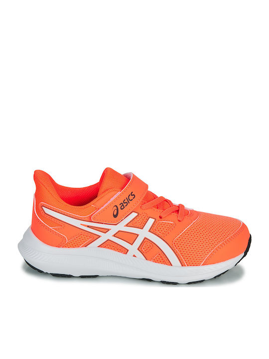 Jolt 4 PS Kids Sports Shoes Running with Hoop & Loop Closure Sunrise Red / White