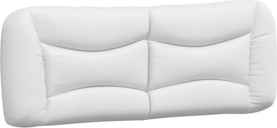 vidaXL Back Cushion for Bed Headboard with White Leather 150x48cm