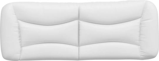 vidaXL Back Cushion for Bed Headboard with White Leather 150x48cm