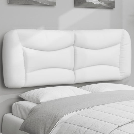 vidaXL Back Cushion for Bed Headboard with White Leather 150x48cm