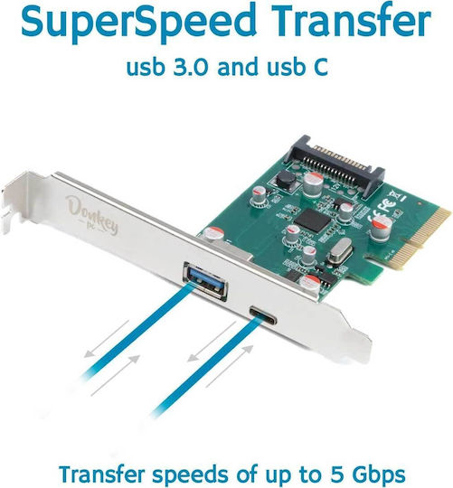 Κάρτα PCI σε θύρα USB 3.1 / USB 3.0 Donkey