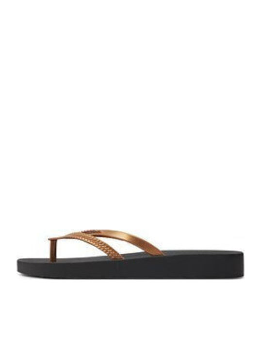 Bossa Soft Flip Flops In Gold Colour