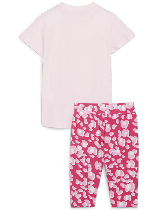 Puma Kids Set with Leggings Summer 2pcs Pink