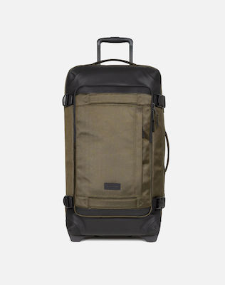 Eastpak Tranverz Cnnct Μεγάλη Βαλίτσα Ταξιδιού Khaki με 4 Ρόδες Ύψους 79εκ.