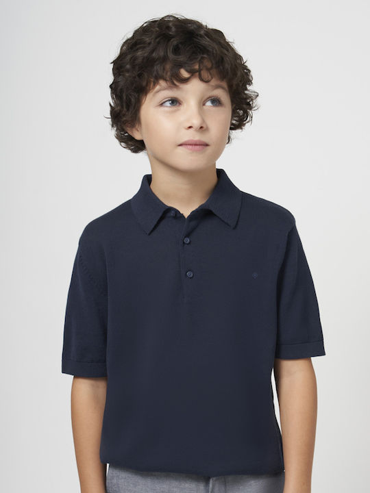 Mayoral Kids Polo Short Sleeve navy blue