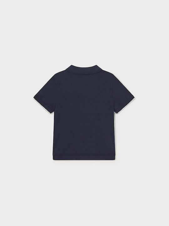 Mayoral Kids Polo Short Sleeve navy blue