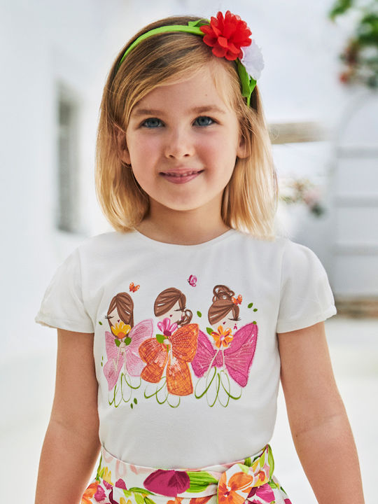 Mayoral Kids Blouse Short Sleeve Ecru