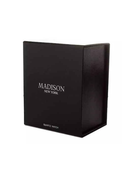 Madison Ανδρικό Ρολόι 40mm Μπαταρίας Γκρι