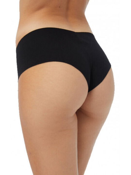 Minerva Baumwolle Damen Boxer Nahtlos Black