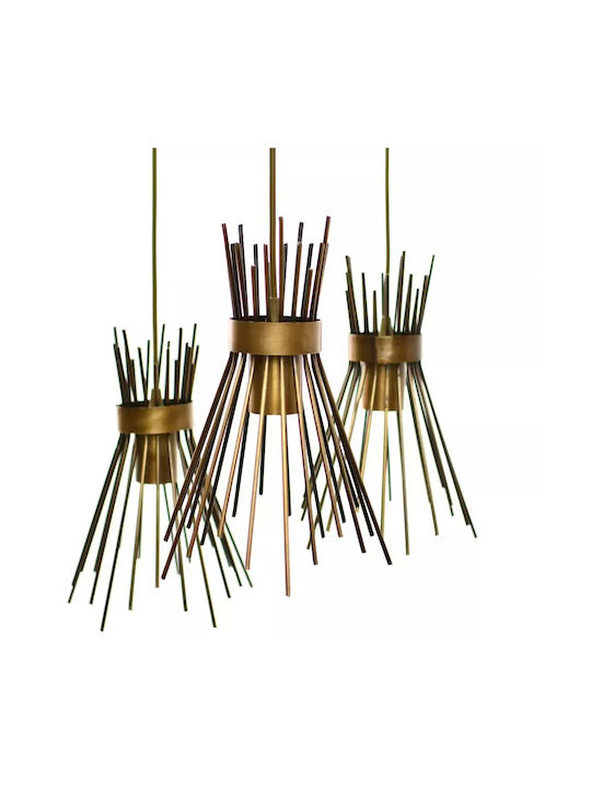 Fassung Hängelampe Bronze Raster mit Fassung E27 30x70cm.