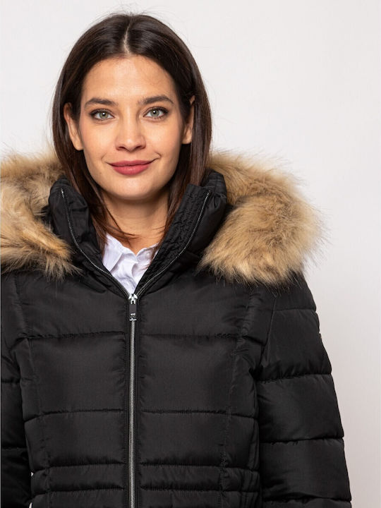 Nabby Kurz Damen Puffer Jacke für Winter BLACK