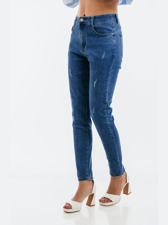 Freestyle Plus Size Women's Jean Trousers Blue