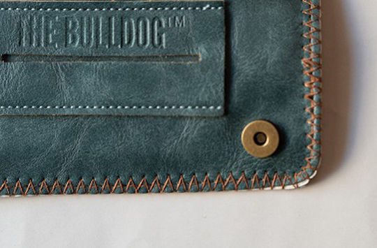 The Bulldog Amsterdam Tobacco Pouch from Artificial Leather Gray with Magnet Closure