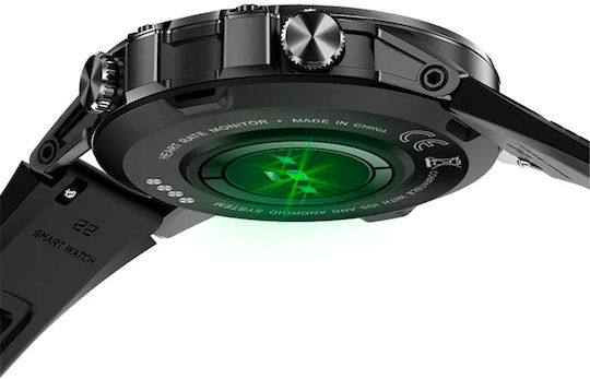 Aoke K52 Smartwatch με Παλμογράφο (Μαύρο)