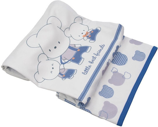 Kamtex Baby Swaddle Wrap Blue 80x90cm.