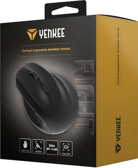 Yenkee YMS 5060 Wireless & Wired Ergonomic Vertical Mouse Black