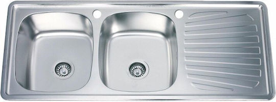 Inter Ceramic Alpaca Ένθετος Γωνιακός Inox Μ120xΠ50cm Ασημί
