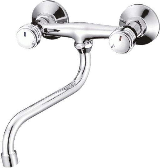 Inter Ceramic Alpaca Drop-In Кухненски Мивка Inox със Смесител М79xШ44см Сребрист