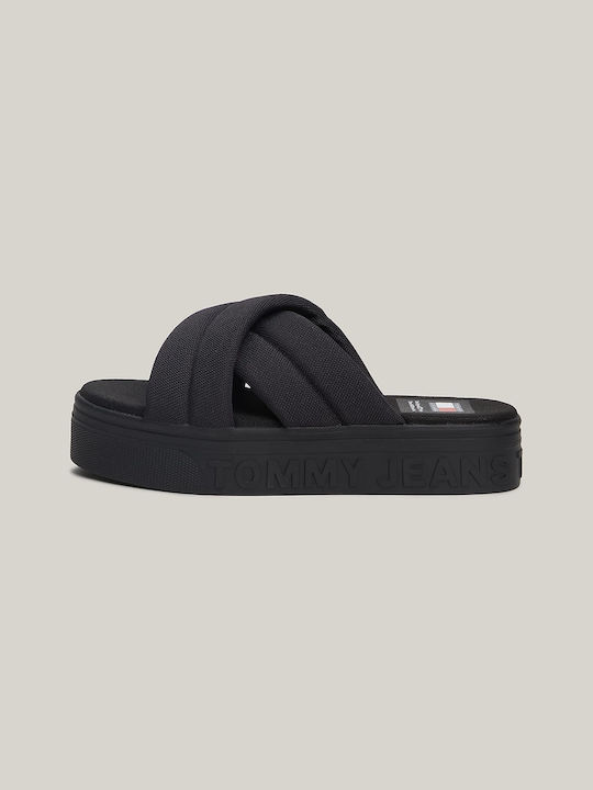 Sandale Casual Damă Flatforme Negre