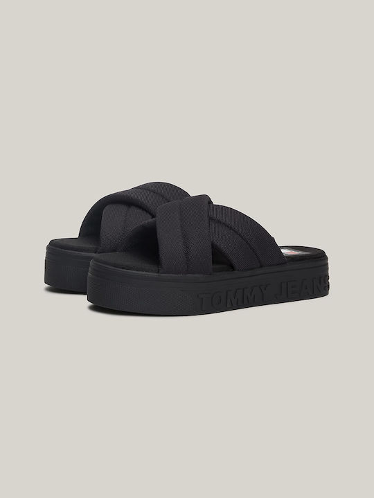Sandale Casual Damă Flatforme Negre