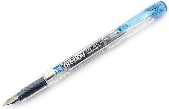 Platinum Πένα Γραφής Medium 0.3mm Μπλε από Ατσάλι με Μπλε Μελάνι