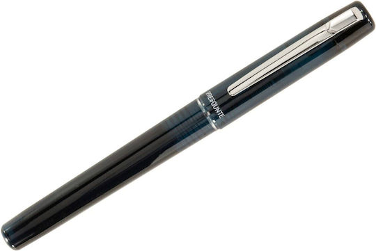 Platinum Prefounte Πένα Γραφής Fine Γκρι από Ατσάλι με Μπλε Μελάνι