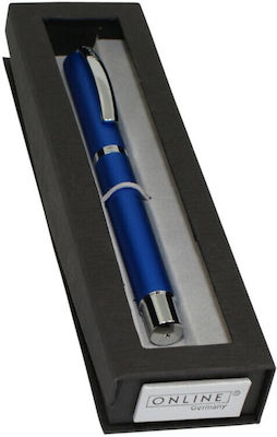 Online Writing Pen Medium Blue made of Aluminum with Blue Ink