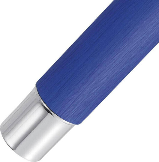 Online Writing Pen Medium Blue made of Aluminum with Blue Ink