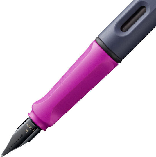 Lamy Safari Set Writing Pen Extra Fine Pink made of Steel with Blue Ink