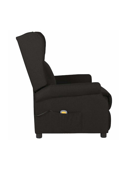 Relax Armchair Massage with Footstool Black 73x95x103cm
