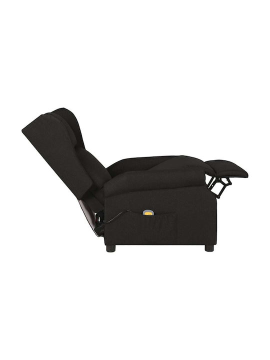 Relax Armchair Massage with Footstool Black 73x95x103cm