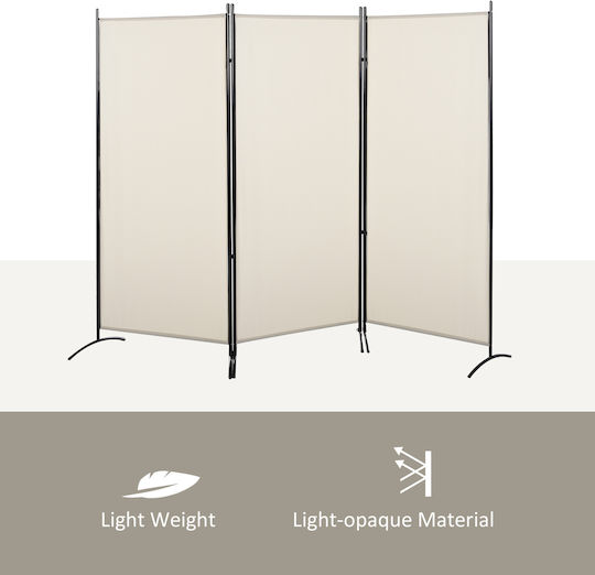 HomCom Decorativ Paravan Metalic 253x182cm