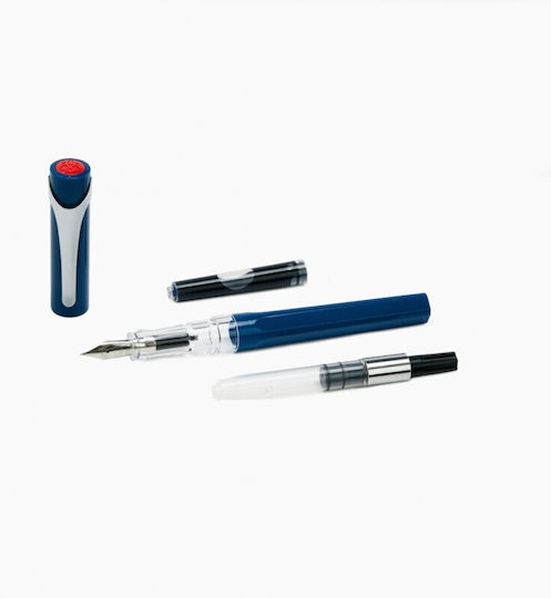 Twsbi Calligraphy Fountain Pen Blue Made of Plastic with Blue Ink
