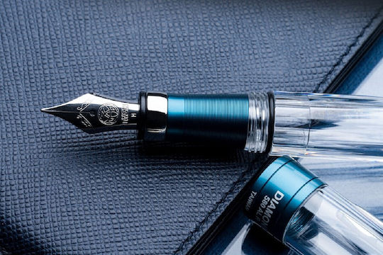 Twsbi Писалка Калиграфия Fine Червена от Алуминий с Червено Мастило Пруско Синьо