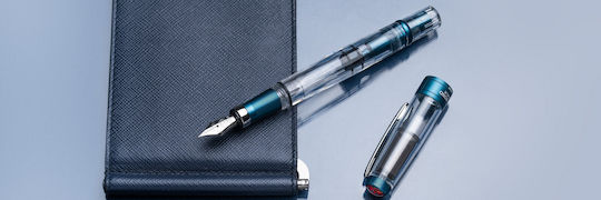 Twsbi Писалка Калиграфия Fine Червена от Алуминий с Червено Мастило Пруско Синьо